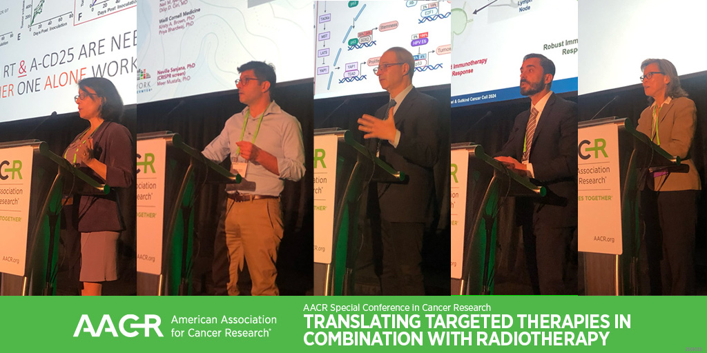 Sana Karam, Nir Ben Chetrit, <a href="/SilvioGutkind/">GutkindLab</a>, Robert Saddawi-Konefka, and <a href="/Qle_stanford/">Quynh Thu Le</a> discussed "Nodal Management With Immune Checkpoint Therapy" in a plenary at the AACR Conference on Translating Targeted Therapies in Combination with Radiotherapy. #AACRradiation25 <a href="/KaramLab/">Sana Karam, MD, PhD</a>