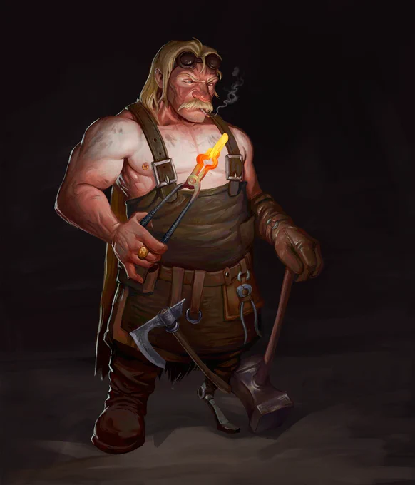 Dorakven the blacksmith of Sundabar by Gabriel Angelo 