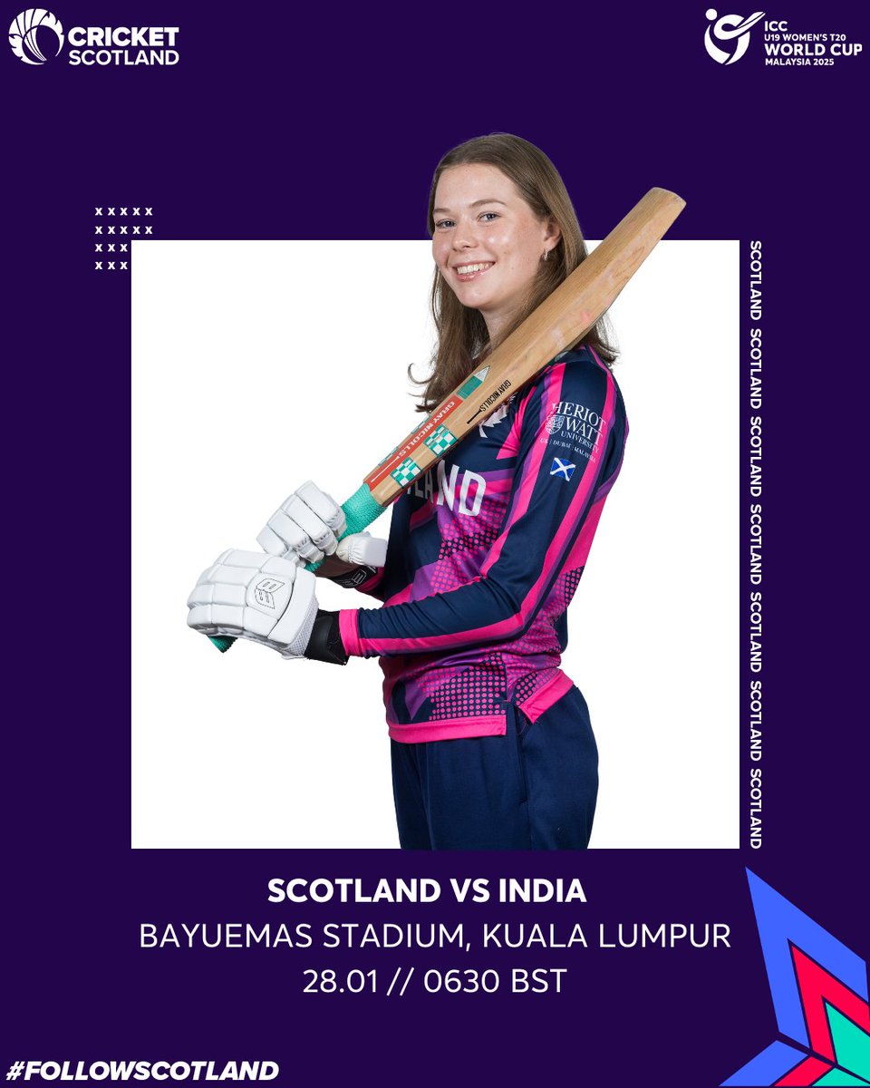 CricketScotland's tweet photo. ⏰ Set your alarm for one final fling 🙌🏴󠁧󠁢󠁳󠁣󠁴󠁿

#U19WorldCup #FollowScotland https://t.co/yIn4IgvLbr