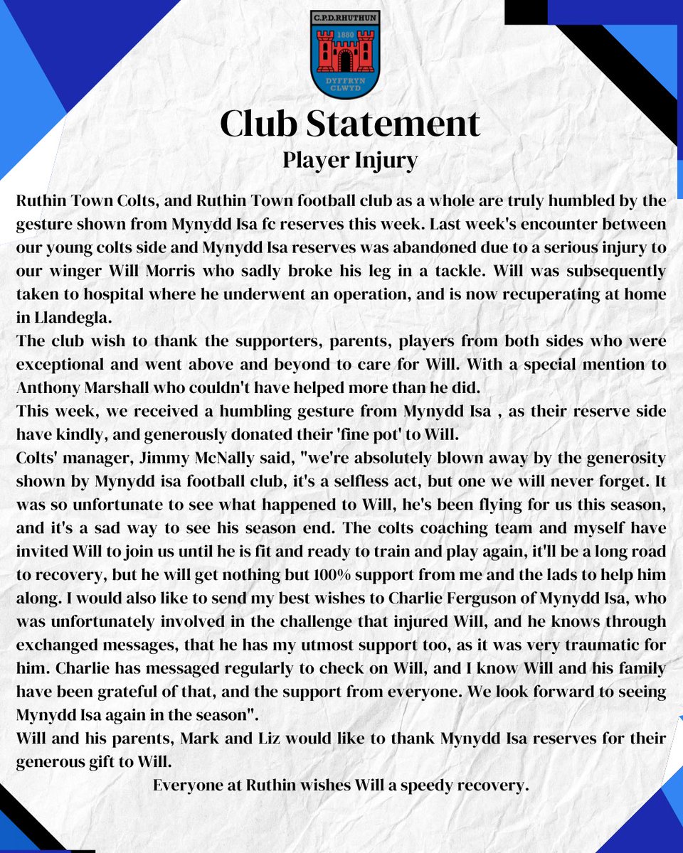 Ruthin Town FC - Clwb Pêl-droed Rhuthun tweet media