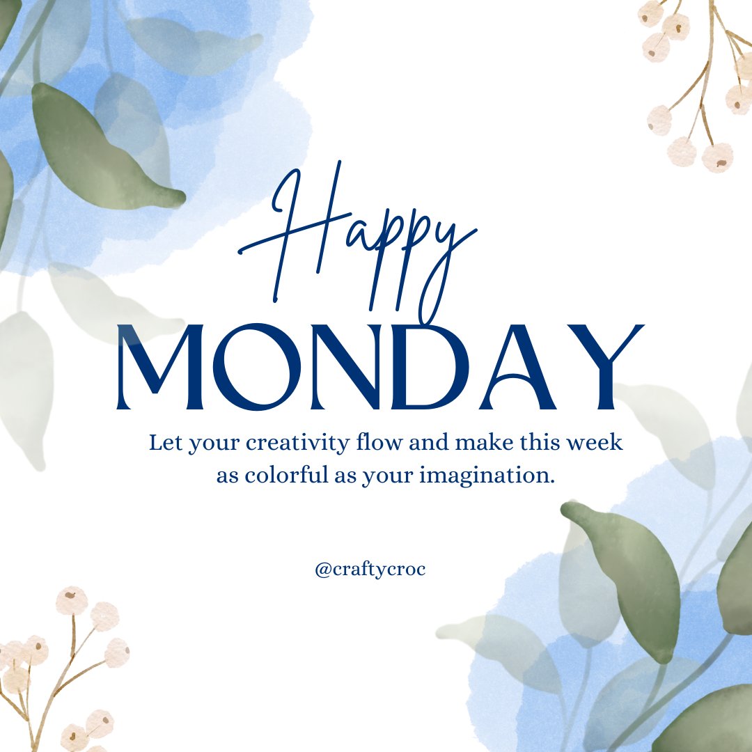 CraftyCrocArt's tweet photo. A fresh week means a fresh canvas! 🎨 https://t.co/1X2YG11R9x