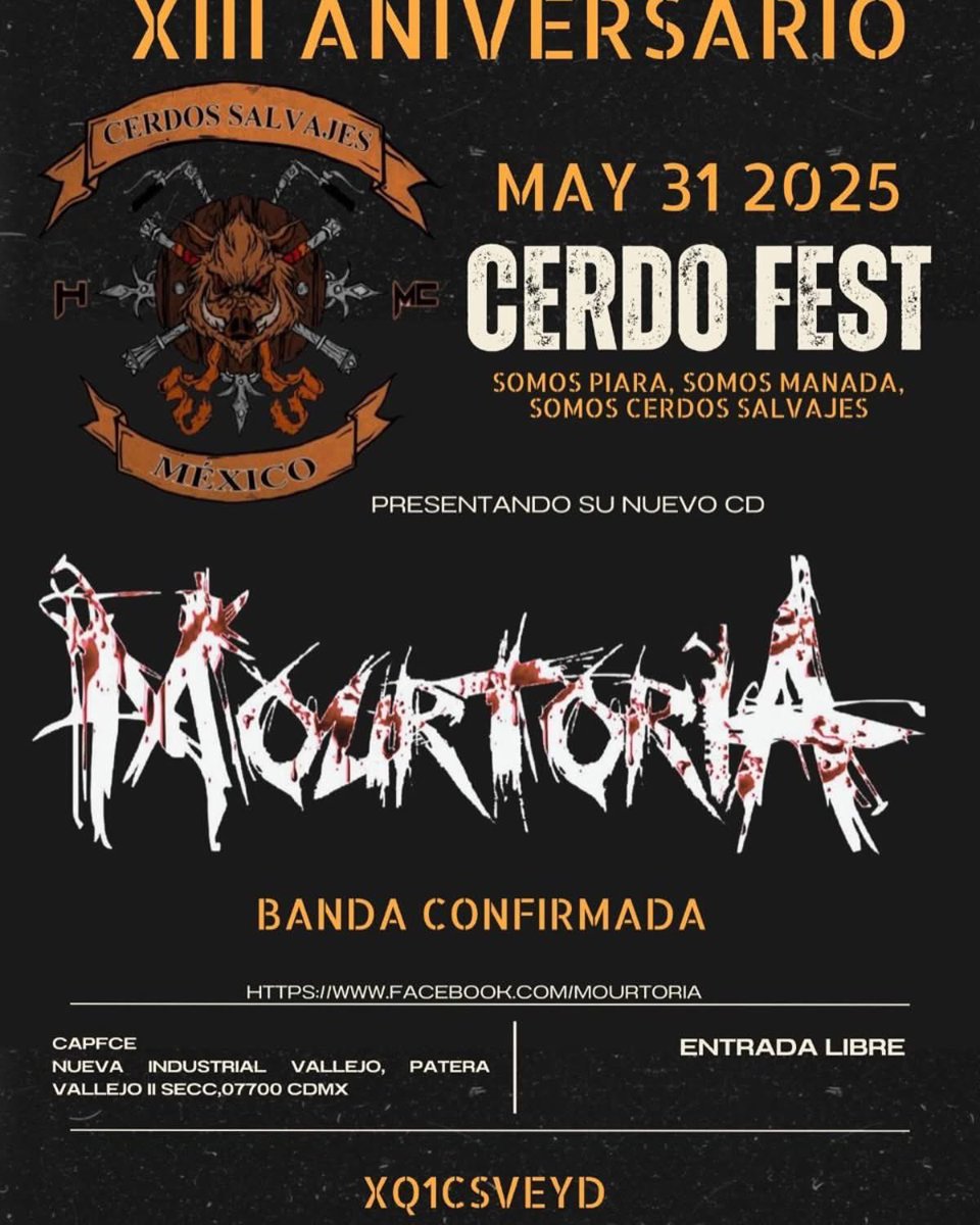 Nos vemos en el 13 Aniversario de Cerdos Salvajes MC