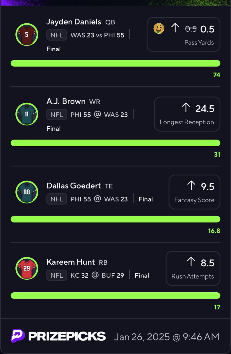 100BETZ's tweet photo. Back to Back Sundays

Go Birds

#NFL #PrizePicks https://t.co/kO14AXuQHH