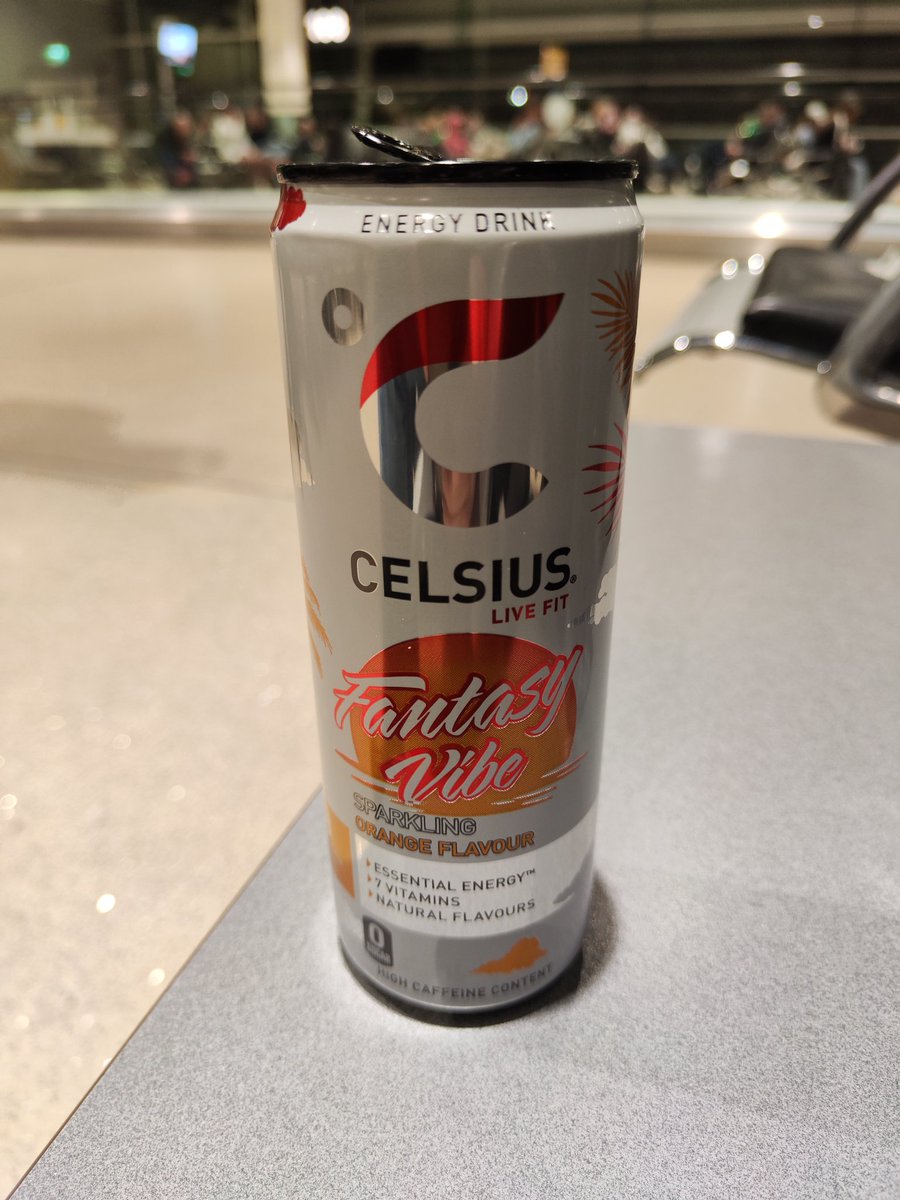 Waiting at the airport with a $CELH. Not bad at all.