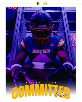 Time to get to work!🟡🟣 #committed 
<a href="/_CoachMcCoy_/">Rico McCoy</a> 
<a href="/CoachLusby/">Coach Lusby</a> 
<a href="/CoachFeaz/">Thomas Feazell</a> 
<a href="/GoConqsFB/">Dodge City Football</a>