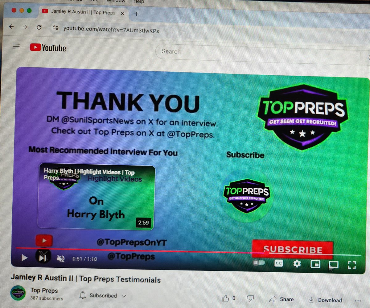 <a href="/TopPreps/">College Coaches / Scouts / College Recruiters</a> Testimonials #JamleyRAustinII <a href="/Austin22_NFZ/">JAMLEY R. AUSTIN II</a> a senior @ #LouisDBrandeisHighSchool <a href="/NISDBrandeis/">Brandeis High School</a> #SanAntonio #Texas defensive back/slot wide receiver on the varsity football team &amp; committed to <a href="/PeruState/">Peru State College</a> <a href="/PSCFootball/">Peru State Football</a> #Peru #Nebraska 🏈 youtube.com/watch?v=7AUm3t…