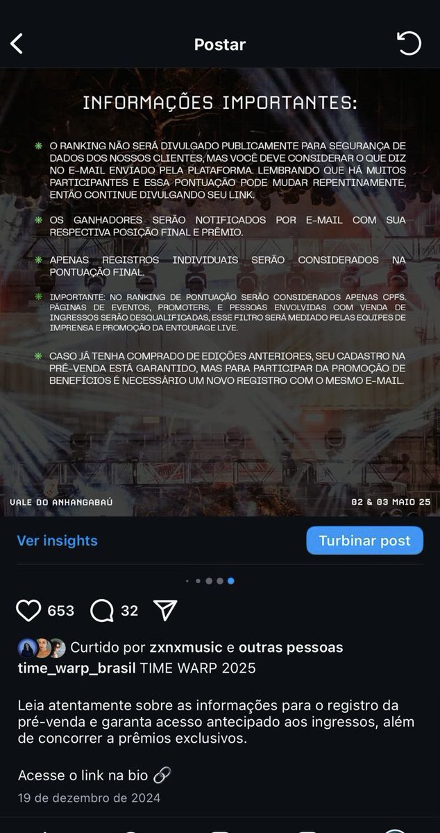 daniardito's tweet photo. @hmvidalzera @entouragebr Segundo as regras do post do dia 19 de dezembro, pessoas envolvidas com venda de ingressos seriam desclassificadas. Se não vale pra promoters, não vale pra cambistas. https://t.co/k91A1nbrsj