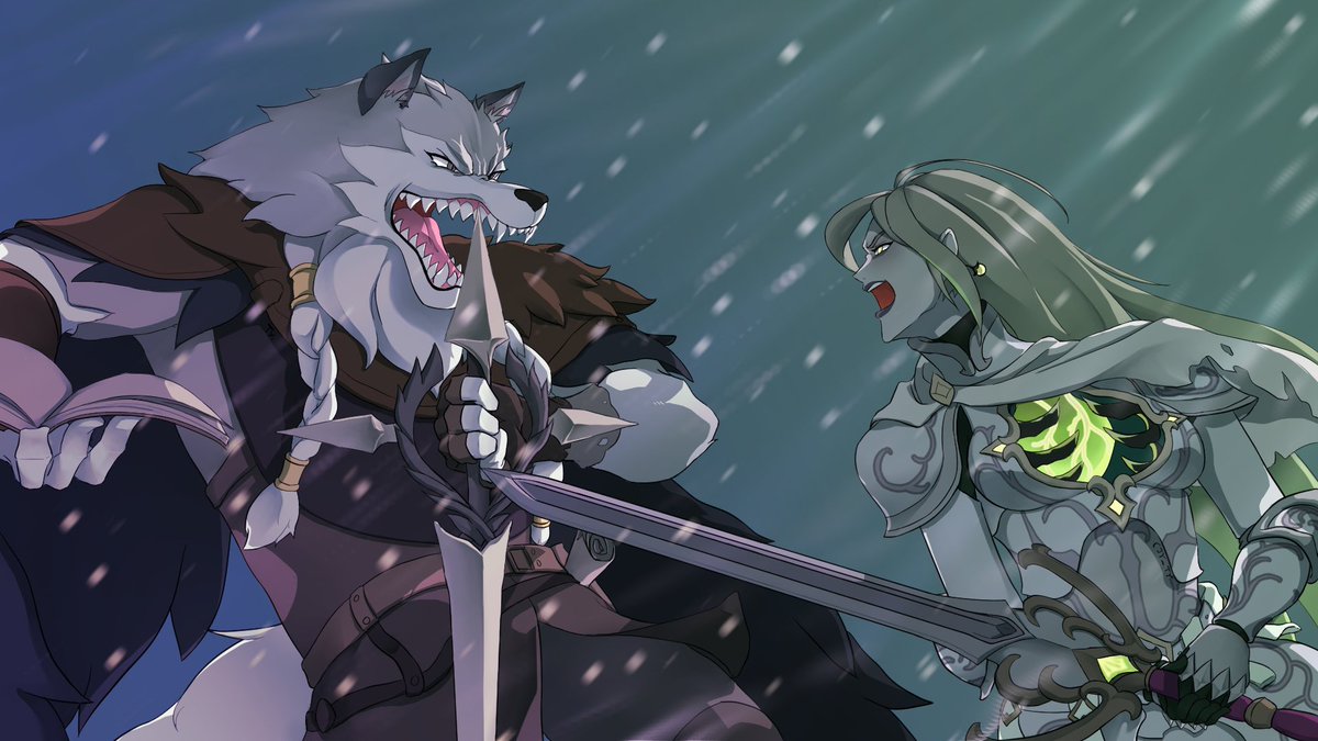 cjy_ty's tweet photo. Valka soon, Faramor wen? 🐺

#afkjourney #faramor #valka #wallpaper #artwork #illustration https://t.co/jwsfKMJp1m