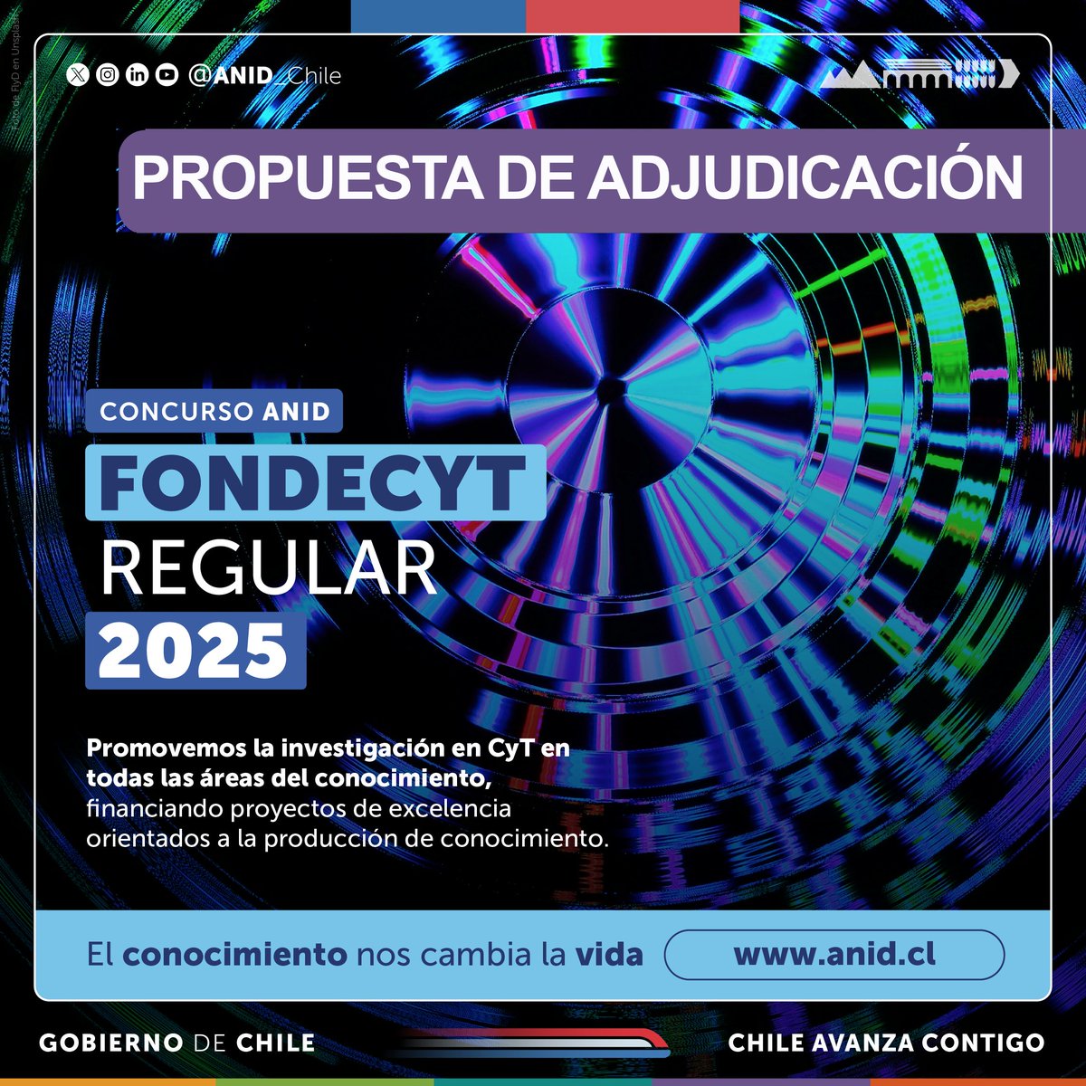 Accede a la lista preliminar de proyectos propuestos para adjudicación en la convocatoria #FondecytRegular 2025 en: anid.cl/concursos/conc…

ℹ️ El documento definitivo será oficializado por ANID una vez concluida la tramitación correspondiente.