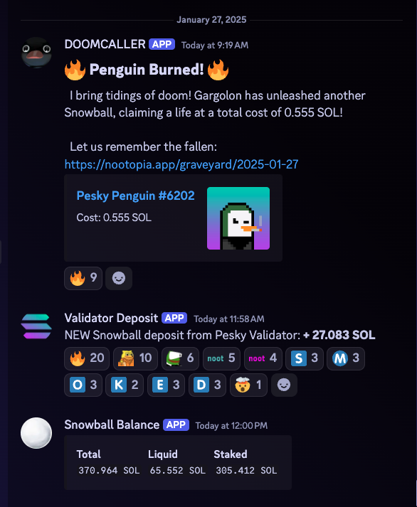 peskypenguins's tweet photo. 👀 | 🪦❄️ | 💙💛❤️ | 🔥

- 1 more Pesky Penguin (RIP)
+ 27 $SOL to the Snowball

NOOT NOOOOT https://t.co/izku7NlDos