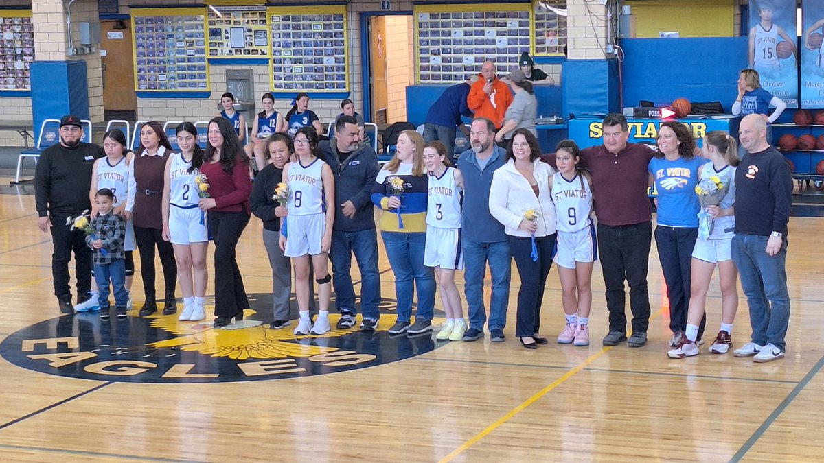 ChiViator's tweet photo. 8th grade boys and girls basketball players won their final home games on Sunday - what an end to regular season play! The SVAA acknowledged the parents and students of the graduating families. We wish our 8th grade athletes all the best in high school! #SVAA #classof2025 #CCYL https://t.co/iN8OaV519u