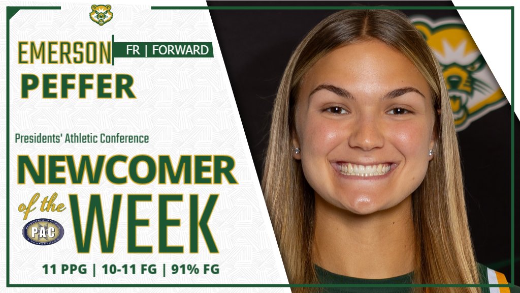 SVC Bearcats (@svc_bearcats) on Twitter photo Emerson Peffer earned Newcomer of the Week. She averaged 11 points per game and shot 91% from the field <a href="/SVC_WomensBball/">Saint Vincent Women’s Basketball</a> Emerson Peffer earned Newcomer of the Week. She averaged 11 points per game and shot 91% from the field <a href="/SVC_WomensBball/">Saint Vincent Women’s Basketball</a>