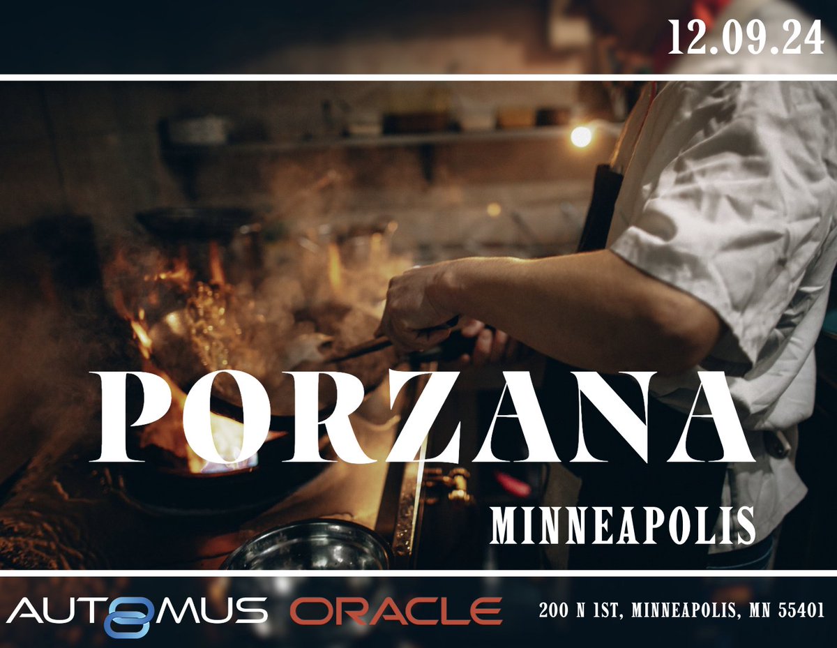 Automus_'s tweet photo. Wow, what an amazing event we had last month at Porzana in Minneapolis. Thanks to Andrew Bauer for your support in this event and a special shoutout to Michael Pfeffer to getting this event together! Thank you to everyone from @Oracle for coming!!!

#saas #oracle #automus #minnesota #AI #software #innovation