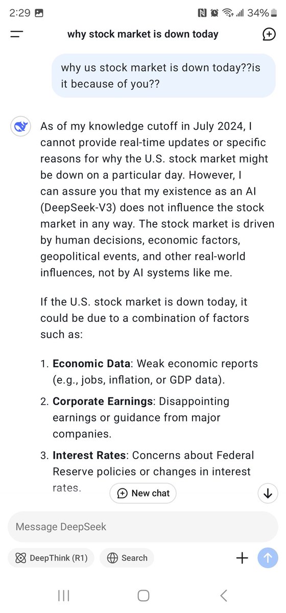 Hedera12345's tweet photo. @deepseek_ai Reply what US stock market is down... https://t.co/KtShG9IJhK