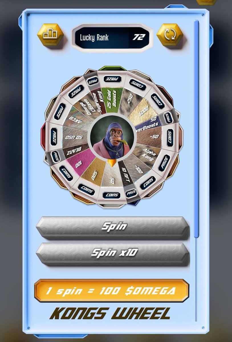 Love spinning the Kongs Wheel—chasing those epic rewards! 🦍🎯 Big wins ahead. #AlphaKongsClub #SpinToWin <a href="/AlphaKongsClub/">Alpha Kongs Club</a>