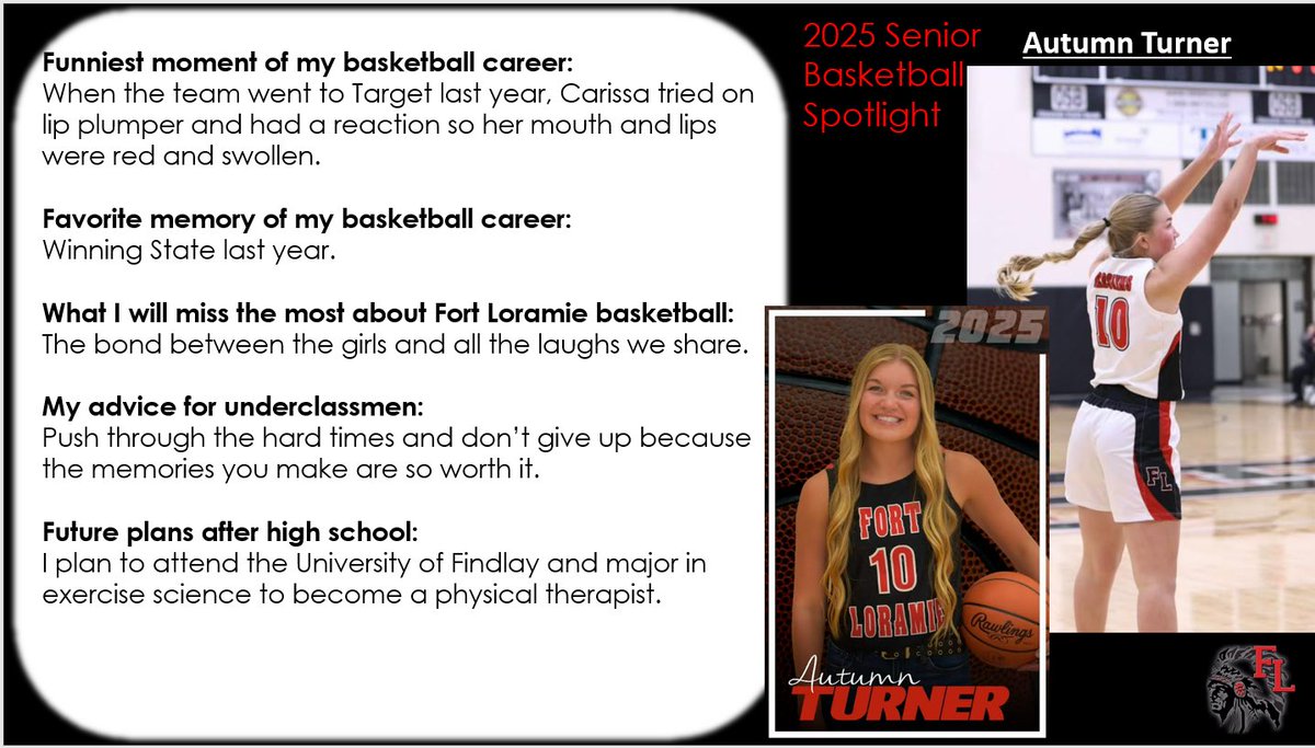 FLgirlsbball's tweet photo. 🚨 🚨🏀Senior Week🏀🚨🚨

This year there are  5 awesome seniors and will post one each day: 
# 10     AUTUMN TURNER https://t.co/AeMlVOWZU6