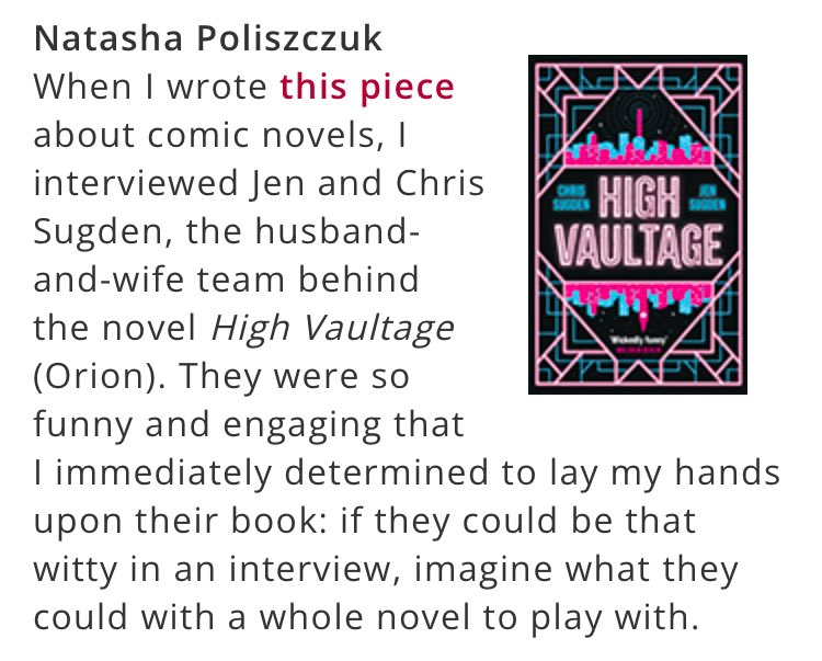 Jen Sugden (@jensugden) on Twitter photo βItβs Wildly inventive and revels in the absurd: think Dickens meets Douglas Adams with a dash of PG Wodehouse. The ideal panacea for a cold, grey, your-tax-return-is-due Januaryβ
Thanks <a href="/BookBrunch/">BookBrunch</a>πOur January just got a bit less grey! bookbrunch.co.uk/page/free-artiβ¦ βItβs Wildly inventive and revels in the absurd: think Dickens meets Douglas Adams with a dash of PG Wodehouse. The ideal panacea for a cold, grey, your-tax-return-is-due Januaryβ
Thanks <a href="/BookBrunch/">BookBrunch</a>πOur January just got a bit less grey! bookbrunch.co.uk/page/free-artiβ¦