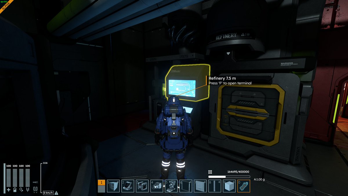 MajinMeat's tweet image. #SpaceEngineers2
早起きして触ってみた！
まだブロックの機能はほとんど実装されてないみたいだけど、すごいキレイだし動作も安定していて感動した
インタラクト先の名前や機能が表示されるの便利！
歩行エフェクトが重厚感あってリアル！
ずっと先だろうけどサバイバル早くやりたい～。
