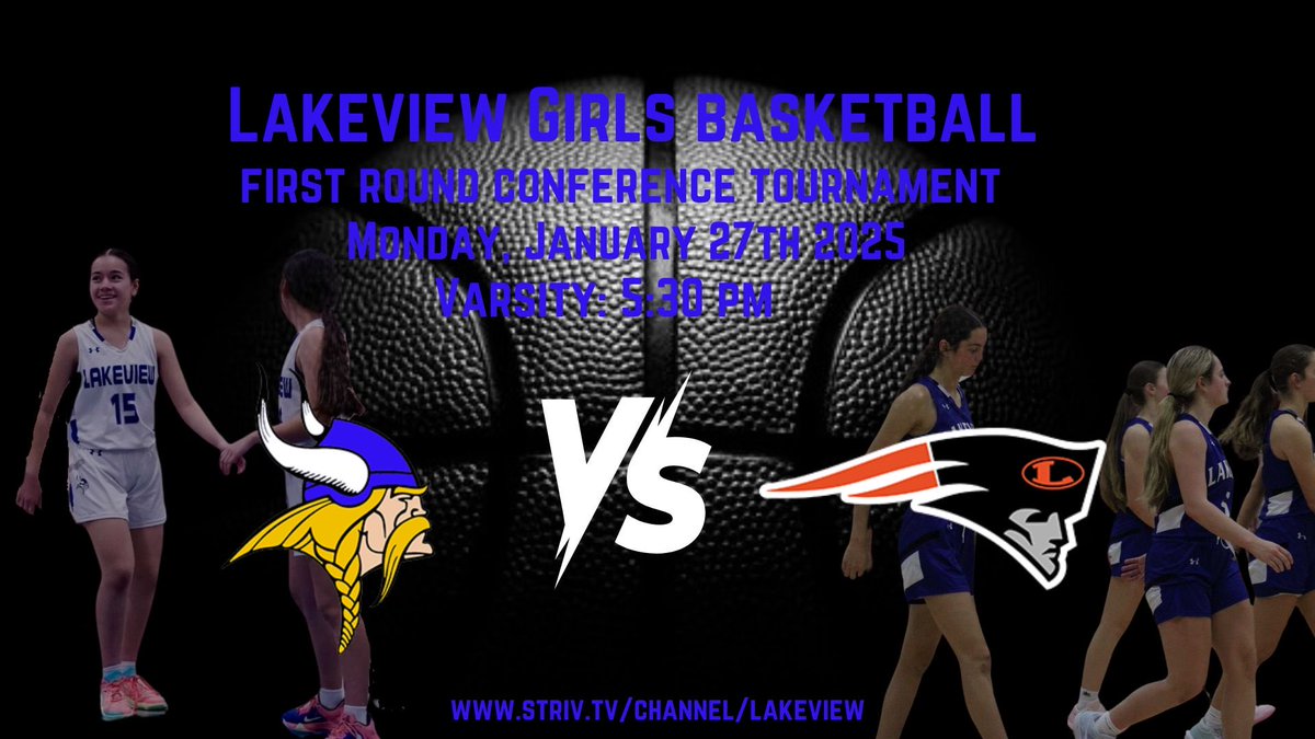 It’s Central Conference Tournament week Viking hoops fans! The girls squad is set to host Lexington tonight with tipoff at 5:30pm. If you can’t make it out to the gym you can catch all the action on our <a href="/Lakeviewhigh/">Lakeview High School</a> Striv TV channel. Click on the link striv.tv/channel/lakevi…