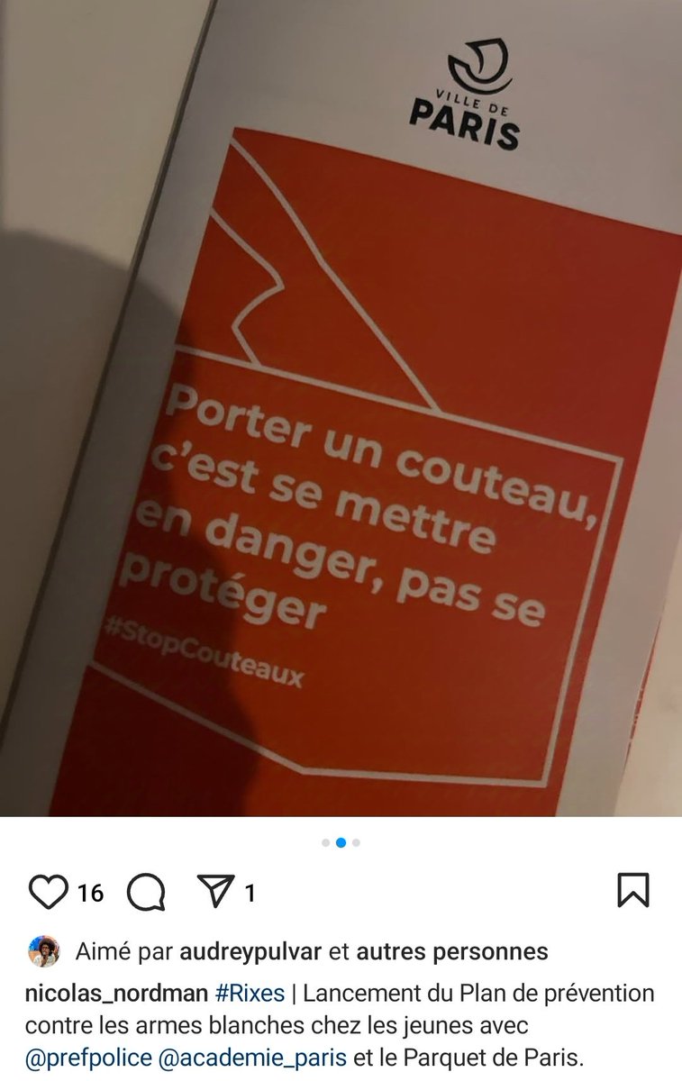 marielledeparis's tweet photo. Pour lutter contre les violences avec armes, la mairie de Paris lance le hashtag #StopCouteaux , ça va marcher c'est sûr. https://t.co/BMqwIrhexP