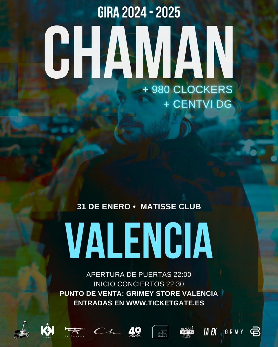¡VALENCIA!

Nos vemos este sábado en la sala <a href="/matisseclubvlc/">Matisse Club</a> junto a mis hermanos 980 Clockers y Centvi Dg

Anticipadas físicas en <a href="/GrimeyStoreVlc/">Grimey Store VLC</a>
Anticipadas online en ticketgate.es

¡Tenemos unas ganas increíbles de veros!

🙏<a href="/clasicosdb/">Clásicos de Barrio 🇵🇸</a>