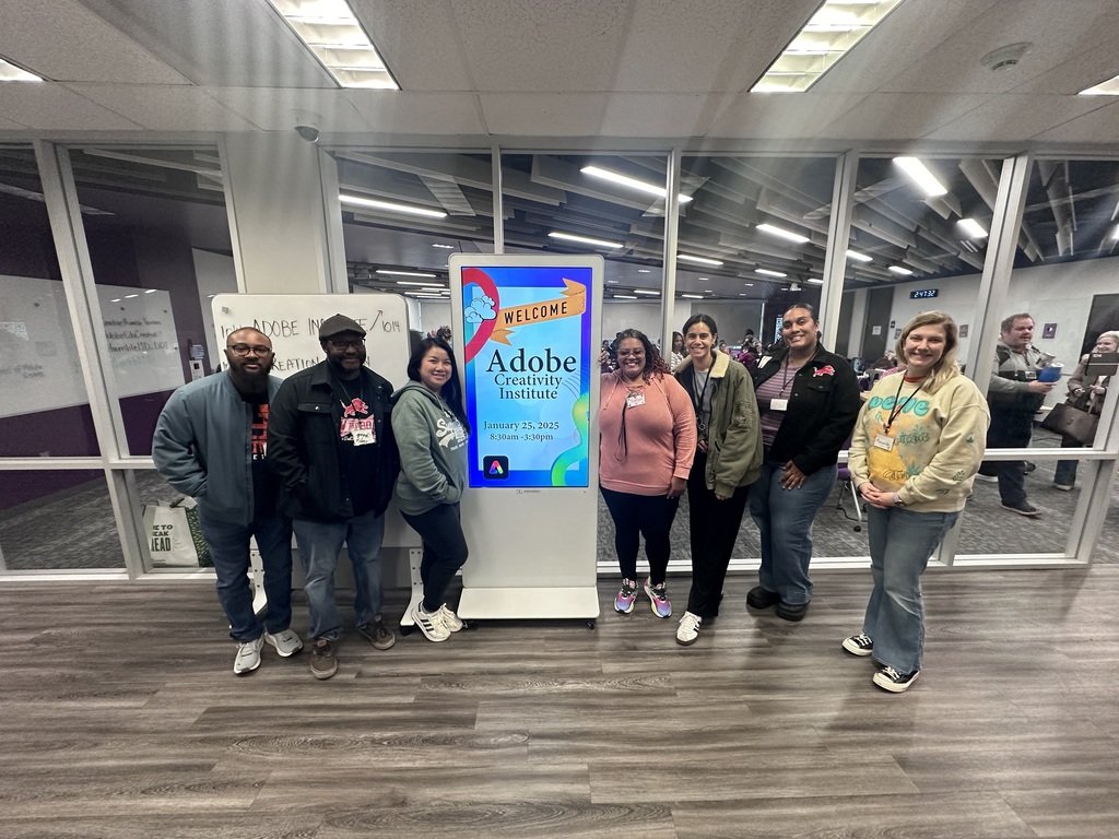 Way to represent Woodcreek, last Saturday these staff members attended the  Adobe Creativity Institute hosted by the DDI team. They built an  Adobe portfolio and earned level 1 and  2 Adobe badges. Always ELITE!

#BeEliteWMS #RTBWMS #ShineOn #ChooseBetter