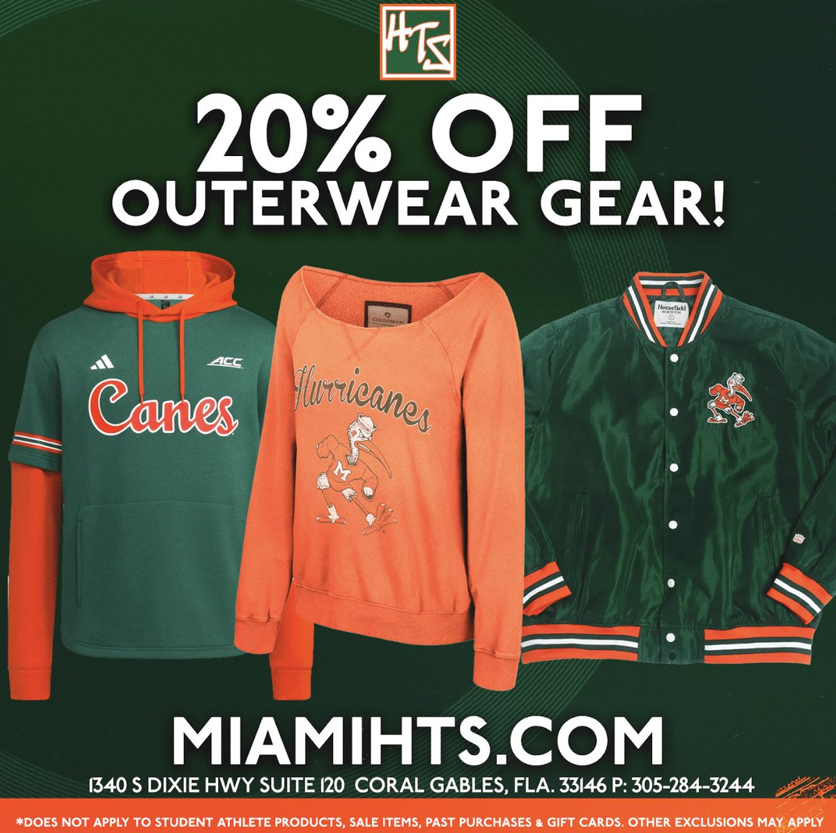 Canes Connection (@canesconnection) on Twitter photo Stay warm and rep Miami in style! ❄️ Shop 20% off outerwear now at <a href="/miamihts/">Miami Team Store</a> or MiamiHTS.com
Don’t miss out! Stay warm and rep Miami in style! ❄️ Shop 20% off outerwear now at <a href="/miamihts/">Miami Team Store</a> or MiamiHTS.com
Don’t miss out!