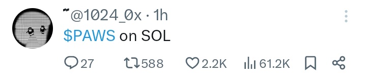 JUST IN: $PAWS Developer Team declares PAWS Launch on the SOL Blockchain.

This is coming days after TG Orders all Crypto Mini App to migrate to TON only.

What do you think?👀