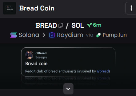 Bread coin on SOL tweet media