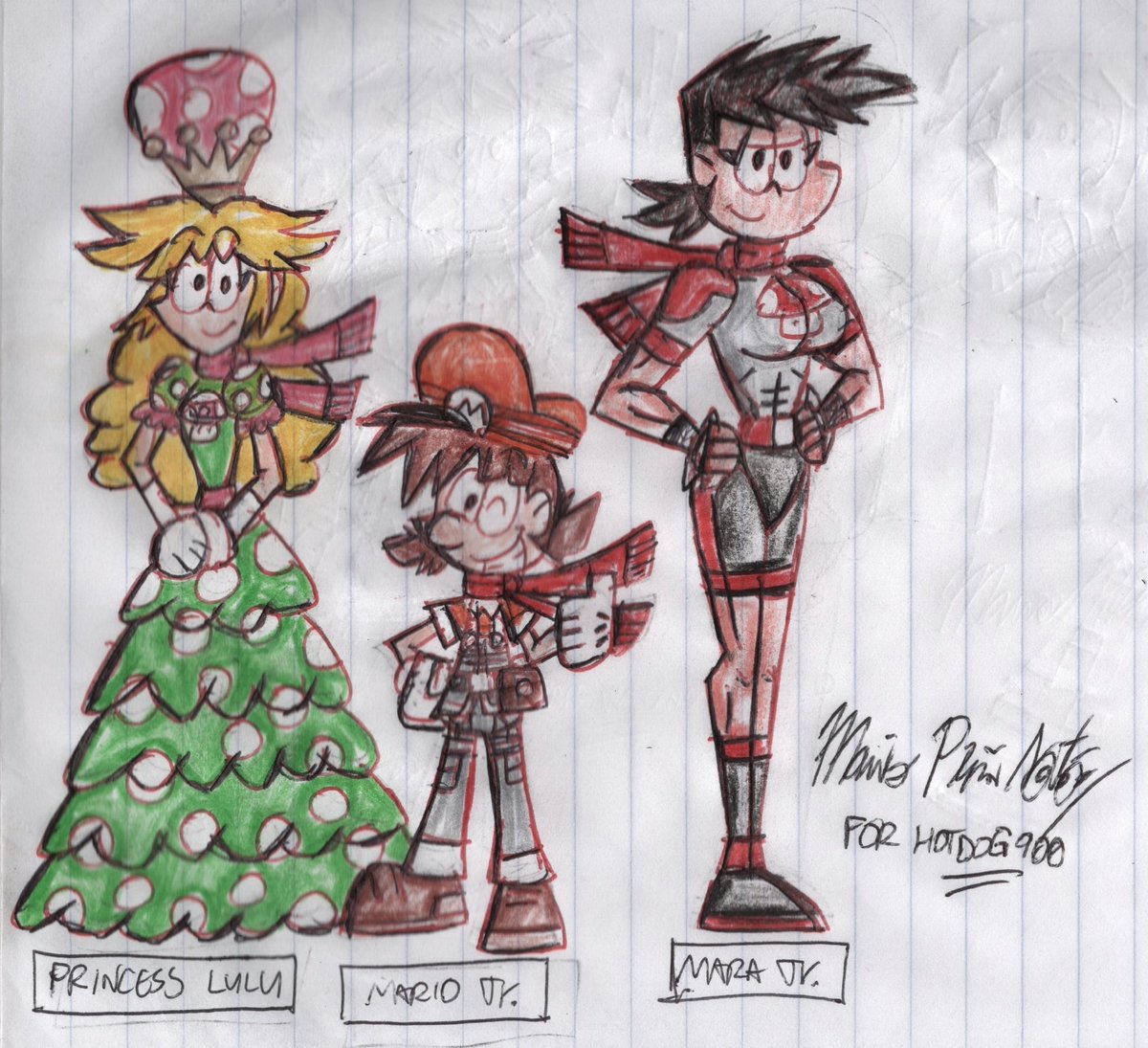 Matsumaru_kun's tweet photo. Summary Of The 2024.
My version of the descendants of Mario and Peach created by @ollie41451.

#ArtTrade
#PrincessLulu
#MaraJr
#MarioJr
#SuperMarioBros
#Hotdog900
#Nintendo
#MarioStrikerMurphyStyle https://t.co/MSV06ytX4A
