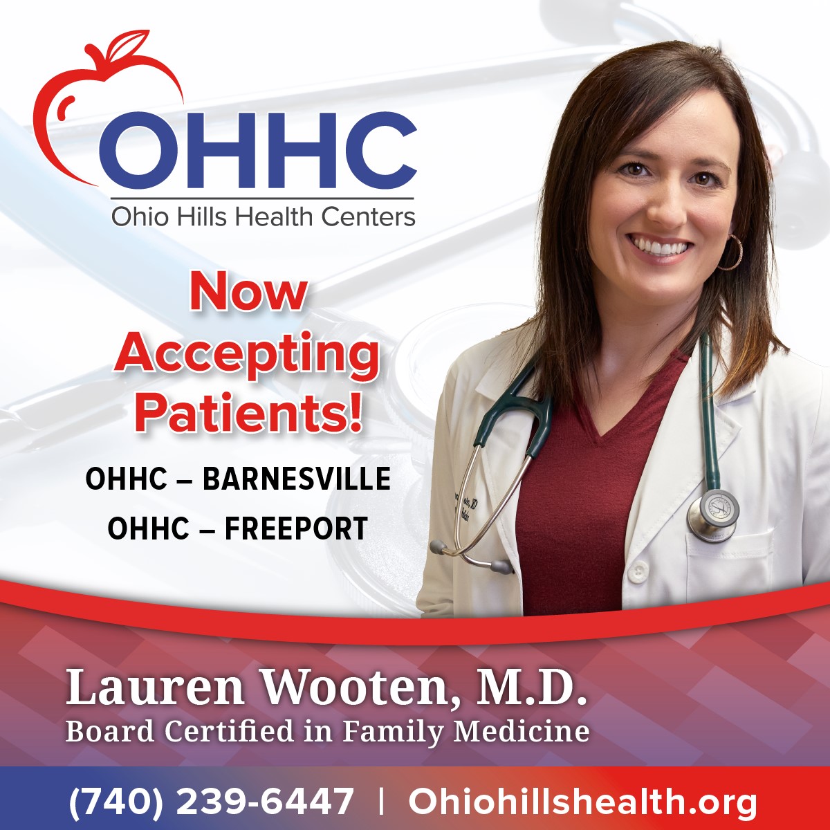 If you are looking for a physician who will listen to your concerns and treat you with compassion, look no further. Dr. Wooten is currently accepting new patients in Barnesville and Freeport. Call 740-239-=6447 to schedule your appointment.