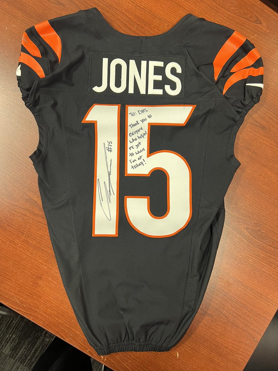 Deerfield Athletics (@dhs__athletics) on Twitter photo A BIG thank you to our guy Charlie Jones of the <a href="/Bengals/">Cincinnati Bengals</a> for the game jersey. We look forward to proudly putting this on display! A BIG thank you to our guy Charlie Jones of the <a href="/Bengals/">Cincinnati Bengals</a> for the game jersey. We look forward to proudly putting this on display!
