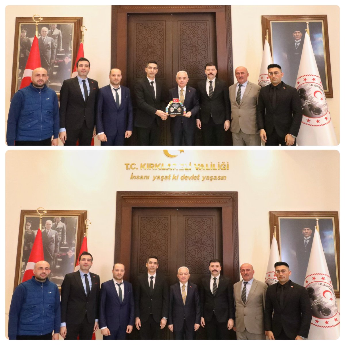 Kırklareli Valimiz Sayın Uğur TURAN'ı makamında ziyaret ettik. Sayın Valimize nazik kabulü, hoş sohbeti ve iyi dilekleri için teşekkürlerimi ve saygılarımı sunuyorum.
<a href="/valikirklareli/">T.C. Kırklareli Valiliği</a> 
<a href="/ugurturan68/">Uğur Turan</a> 
<a href="/EbubekirSKrkmz/">Ebubekir KORKMAZ MHP</a> 
<a href="/TurkavGenMrk/">TÜRKAV</a>