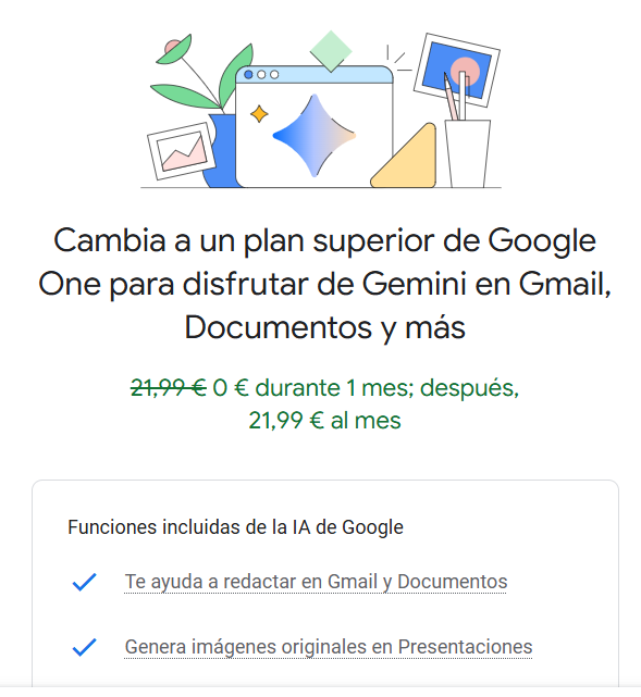¿La gente de <a href="/Google/">Google</a> está bien o algo?

Vale que la #IA mola y que podemos usarla en el día a día, pero ¿de verdad creen que va a haber mucha gente que va a pagar 22€ al mes por esto?

Han visto lo que hacen sus competidores?

Hola!!!