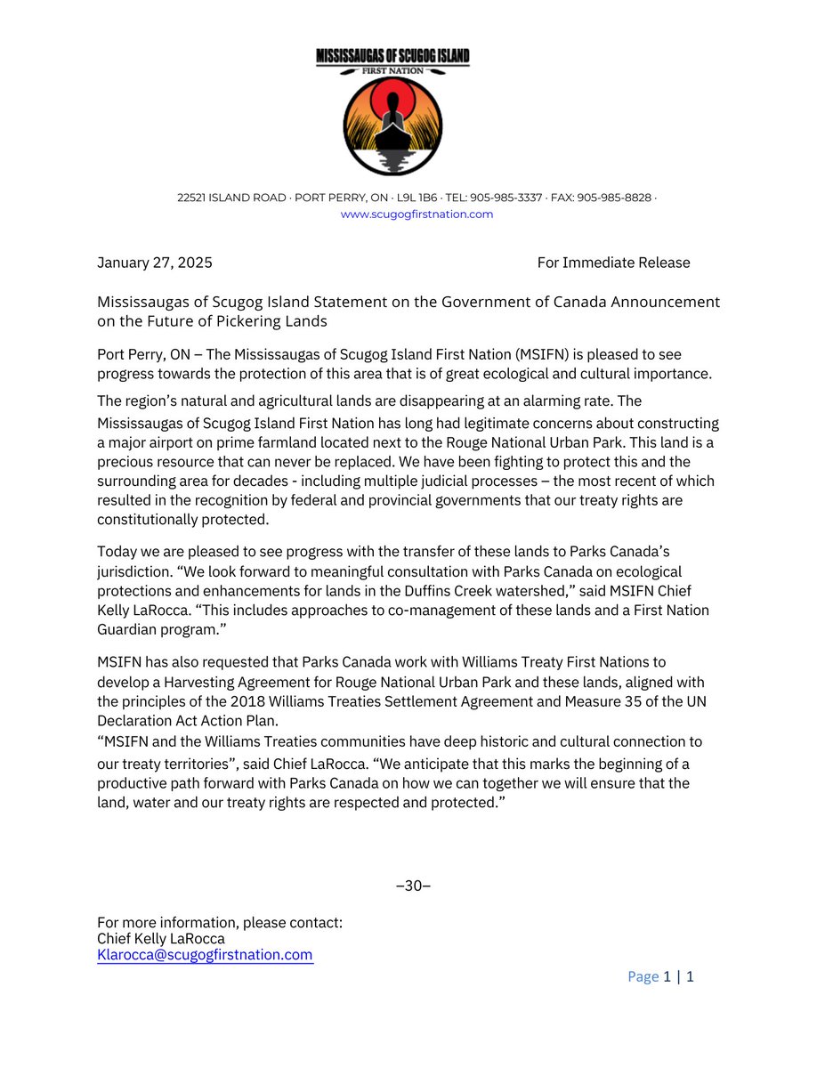 MSIFN - Mississaugas of Scugog Island First Nation tweet media