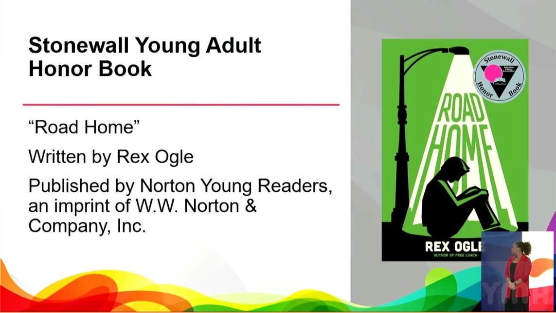 Congratulations to <a href="/RexOgle/">Rex Ogle</a> and his memoir, ROAD HOME, for the Printz Honor and the Stonewall Honor! Thank you to all the ALA award committees! <a href="/NYRBooks/">Norton Young Readers</a> #alayma wwnorton.com/books/97813240…