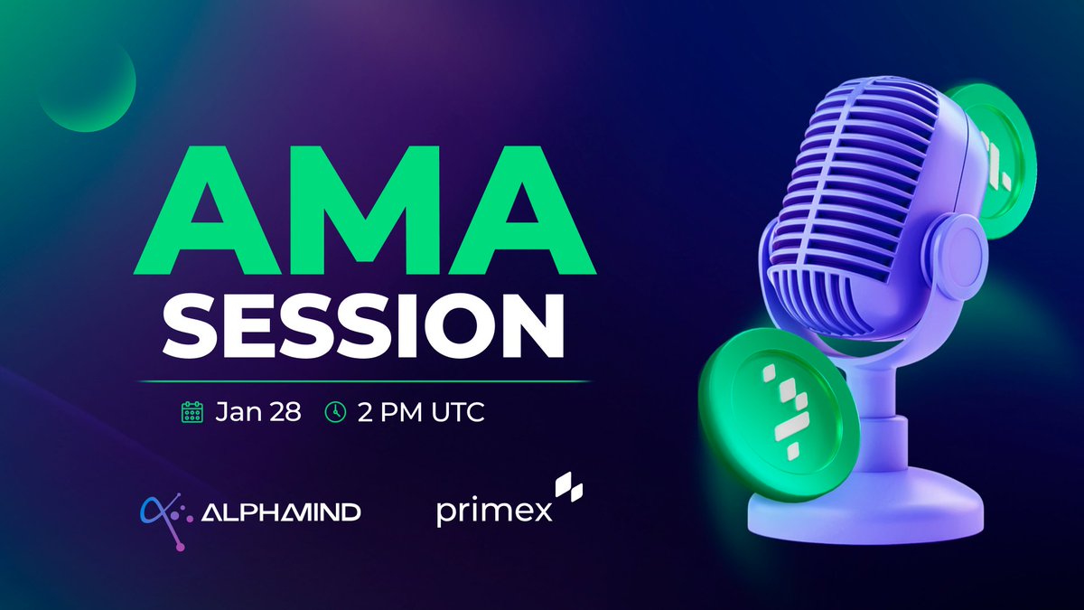 Alphamind_labs's tweet photo. Get ready for an engaging AMA session with @Alphamind_labs and @primex_official, where we'll share juicy insights on leveraged farming and the future of #DeFi innovation!

📅 Jan 28 
🕒 2 PM UTC 
📍https://t.co/2DaQOf9yaQ

See You Live 😉 https://t.co/Z3unOG8ynW