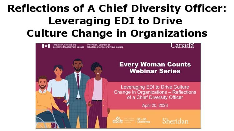 Reflections of a Chief Diversity Officer: Leveraging EDI to Drive Culture Change in Organizations: buff.ly/3U2Dqcr