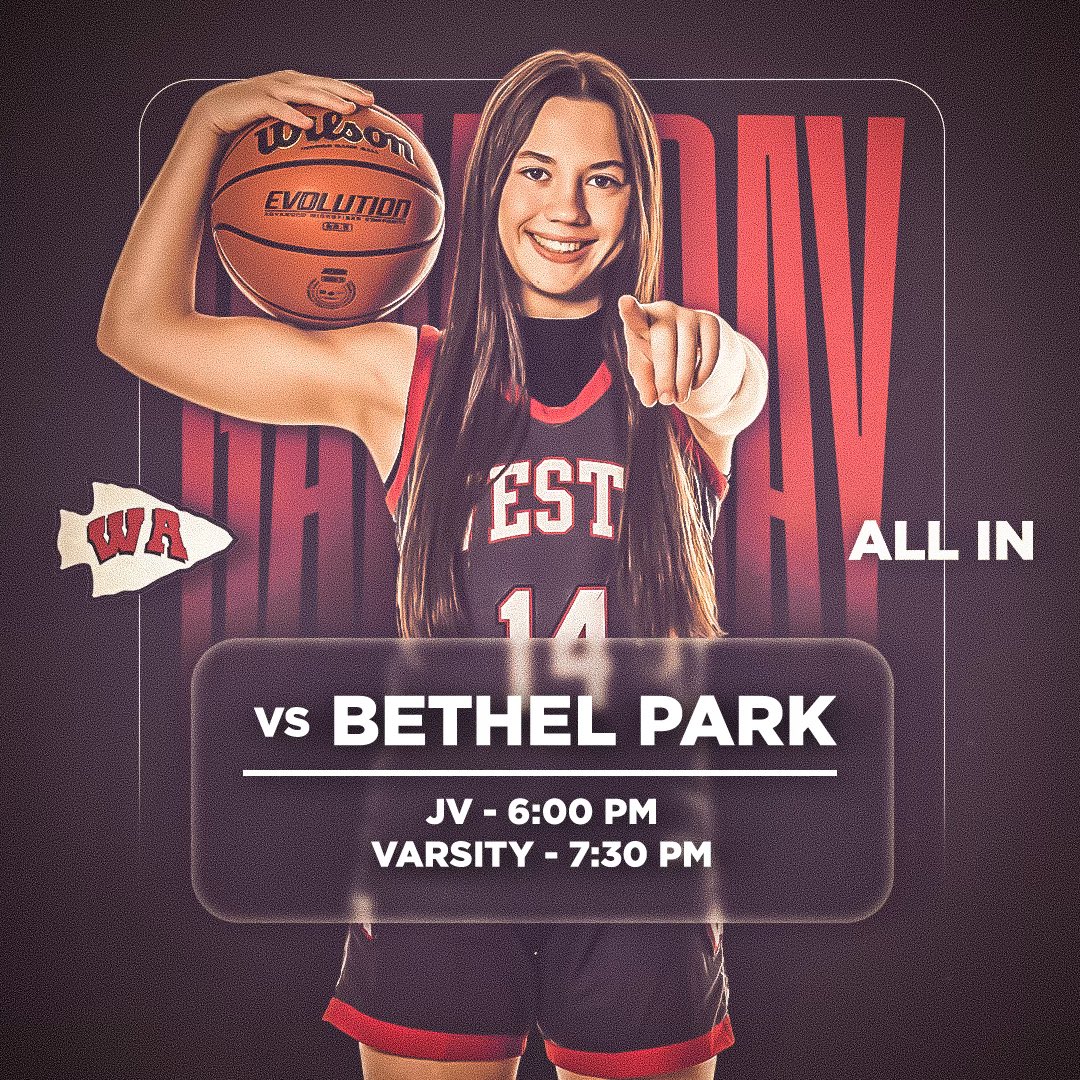 West A Girls Basketball (@wagirlshoops) on Twitter photo π’ππ’ GAME DAY!!! Come check us out at home in a non section match up as we take on Bethel Park at 6 and 7:30 tonight! π’ππ’ <a href="/WestASports/">West A Athletics</a> π’ππ’ GAME DAY!!! Come check us out at home in a non section match up as we take on Bethel Park at 6 and 7:30 tonight! π’ππ’ <a href="/WestASports/">West A Athletics</a>