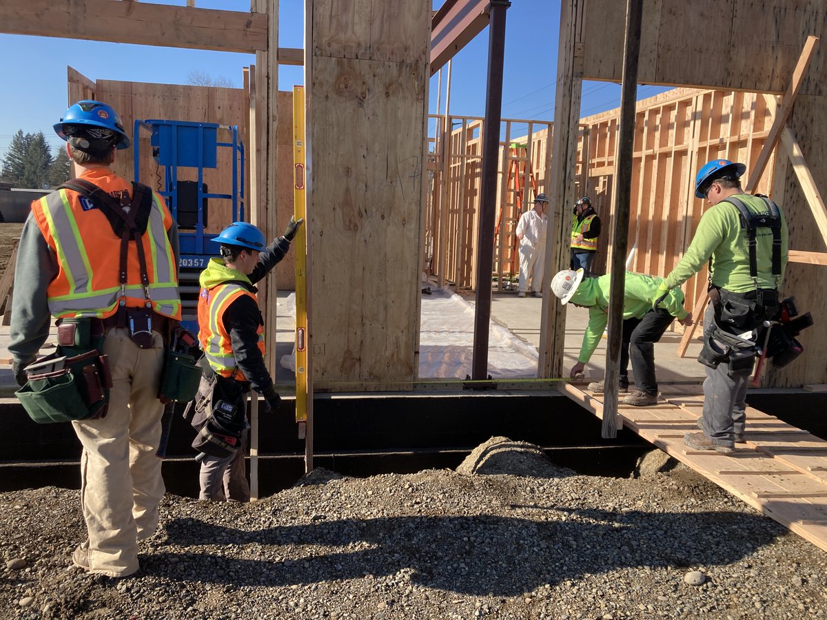 chambersconstr's tweet image. Our team out at the Ollie Court Apartment project has been moving quickly! They began framing just before the New Year and we are excited to see the ground level started to take shape on the south building. #GoChambers #Construction #ProgressPhotos