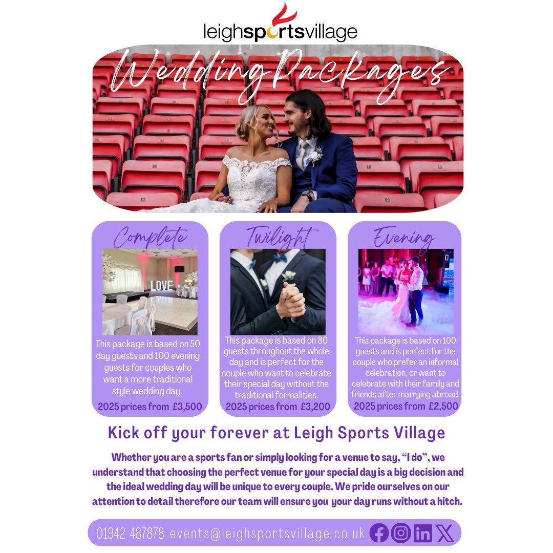 lsvstadium's tweet image. 𝐌𝐚𝐫𝐤 𝐲𝐨𝐮𝐫 𝐜𝐚𝐥𝐞𝐧𝐝𝐚𝐫𝐬 𝐟𝐨𝐫 𝐨𝐮𝐫 𝐖𝐞𝐝𝐝𝐢𝐧𝐠 𝐎𝐩𝐞𝐧 𝐃𝐚𝐲 📆

Enjoy a glass of fizz, nibble on tasty canapés, and chat with our team about your dream wedding

Learn more here: leighsportsvillage.co.uk/events/wedding…

#LSV #Weddingopenday #dreamweddingsuk
