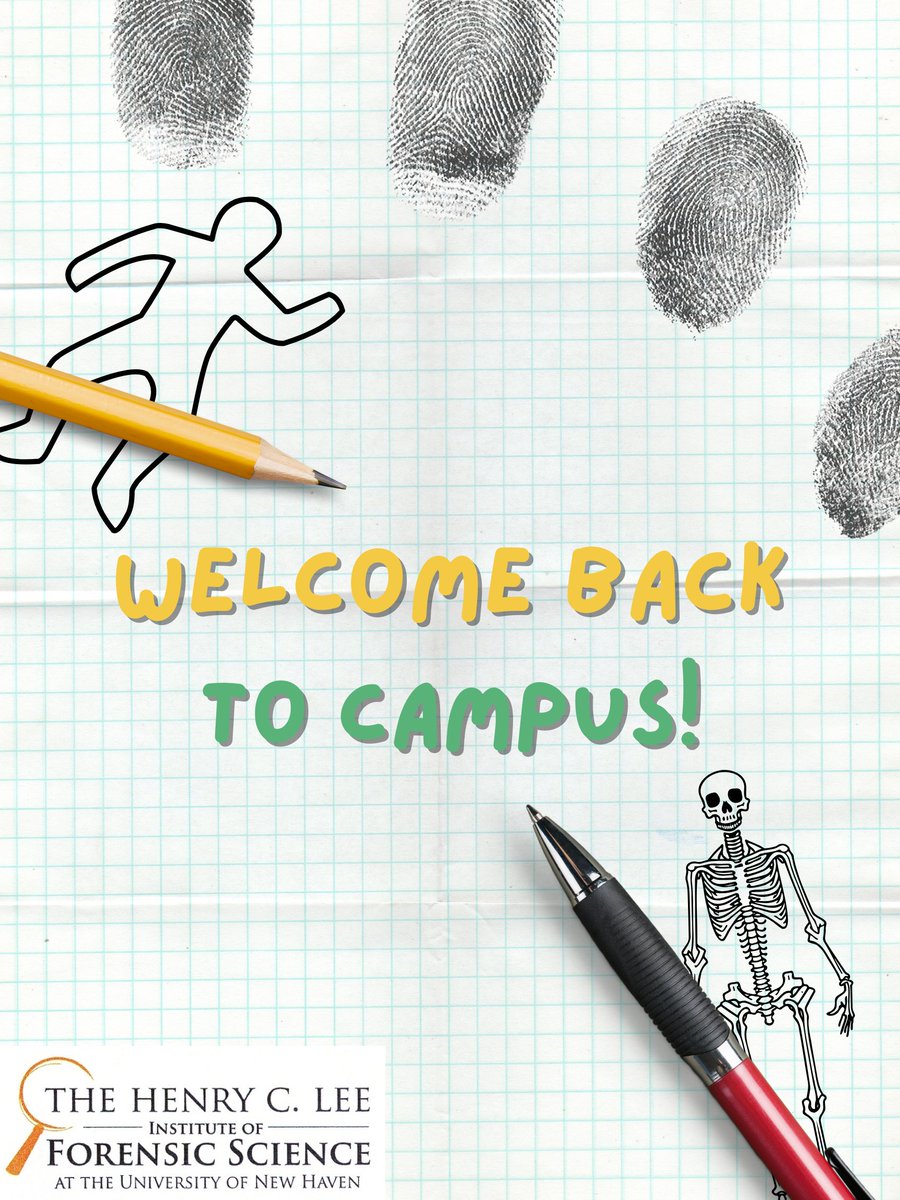 LeeForensicInst's tweet photo. Welcome back to campus, UNH students! Today marks the beginning of the first full week of classes. We wish you the best in your forensic studies!
#forensic #forensicscience #forensiceducation #firstweekofclass #college @henryclee @unewhaven https://t.co/2Sz24h5oBI