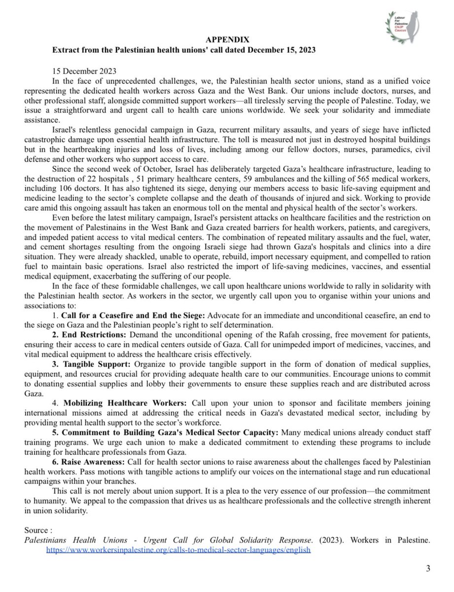 nurses_cnjp's tweet photo. «We call on every nurse, every Nursing faculty, every healthcare facility, every Nursing association and union to respond to the numerous calls from NGOs, intl orgs, 🇵🇸unions &amp; our colleagues on the ground in Gaza &amp; OPT, &amp; to take concrete action» https://t.co/zOBS1VXwEX