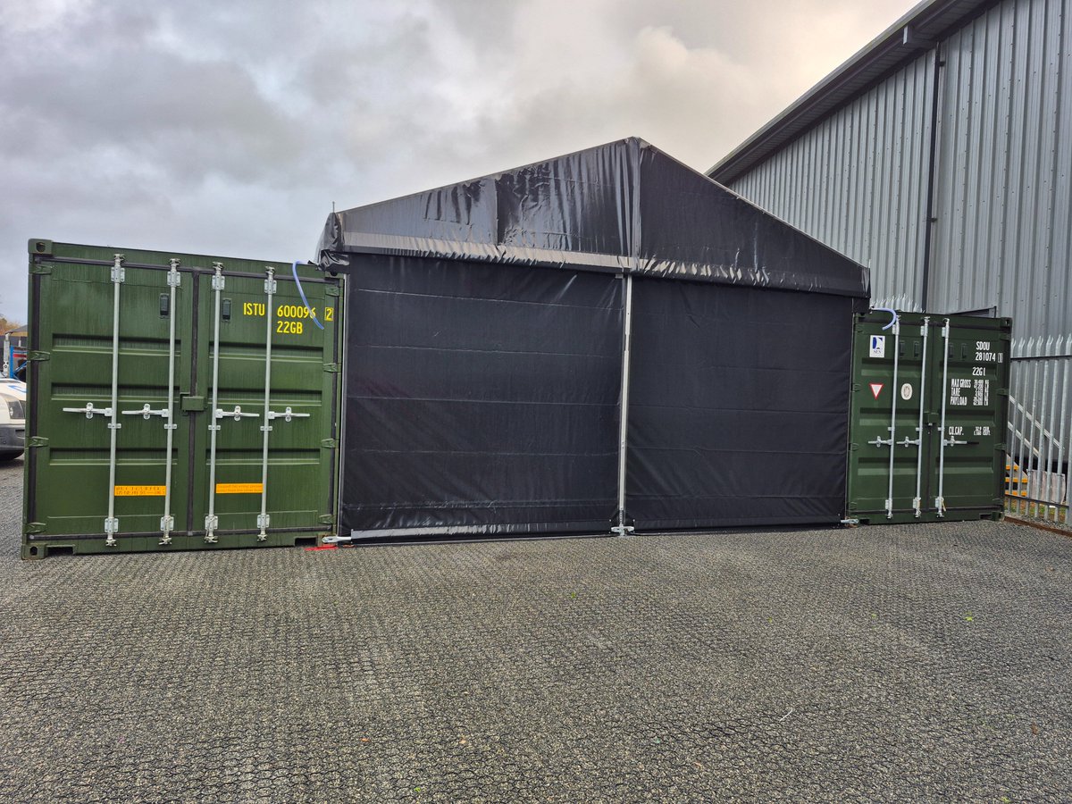 customcoversltd's tweet photo. 📷 Looking for a smart canopy solution?

Whether you need temporary storage or a long-term setup, our container canopies are designed to be versatile, durable, and easy to install.
For more information head over to our website: https://t.co/cm8hyNdaKC https://t.co/KX79h0BPcI