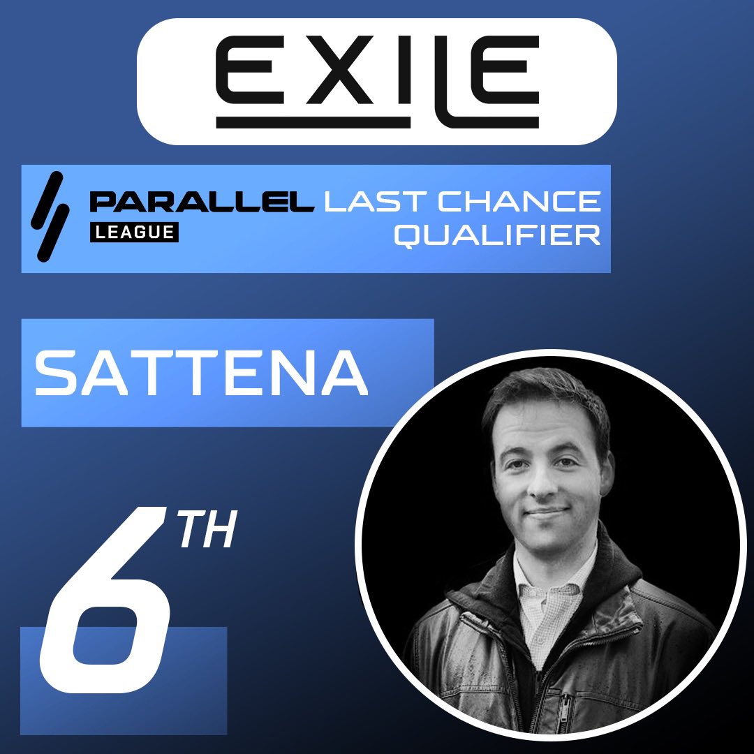 exile_xyz's tweet photo. Exile is taking the Prime Championship by storm! Making up over 1/4th of the total participants, we have 9 Exile players who will be competing in the knockouts this weekend for the chance to play in-person in Las Vegas! 

Here is our Roster:

- @ManosTCG 
- @kyintsugy
- @BrightAvian 
- @HyllusDiardi001 
- Sparkling_
- @JasonFleurant 
- @GbtNFT 
- @SattenAbe 
- @JimonHitori