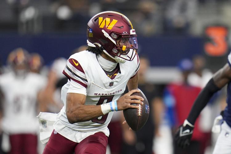 CommandersCF's tweet photo. I know it can be tough to see the light at the end of the tunnel but for the first time in over 20 years the #Commanders will go into the off-season with 0 question marks about their QB of the future. #JaydenDaniels has proven that if anything he is consistent https://t.co/NvTe5E9Swx