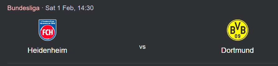 We are pleased to announce that our next game will take place on 1st February at 14:30 UTC.

Be sure to tune in and catch Basenji's commercial advertisement throughout the stadium!

<a href="/FCH1846/">1. FC Heidenheim 1846 e. V.</a> vs <a href="/BVB/">Borussia Dortmund</a> 

$BENJI