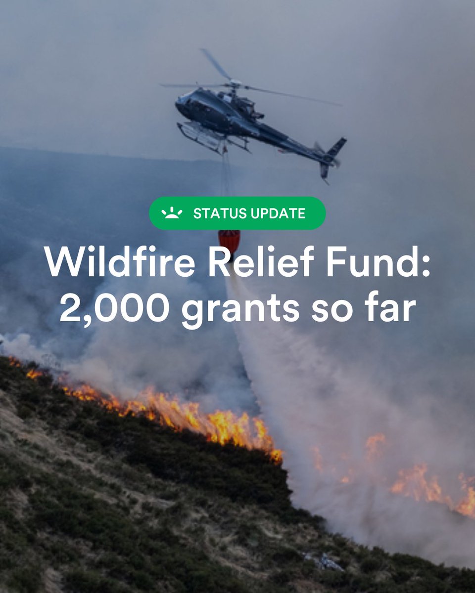 Here’s the latest update from our friends at GoFundMe.org, who have been working hard to get your donations to the people impacted by the wildfires: gfme.co/4agFu7a
