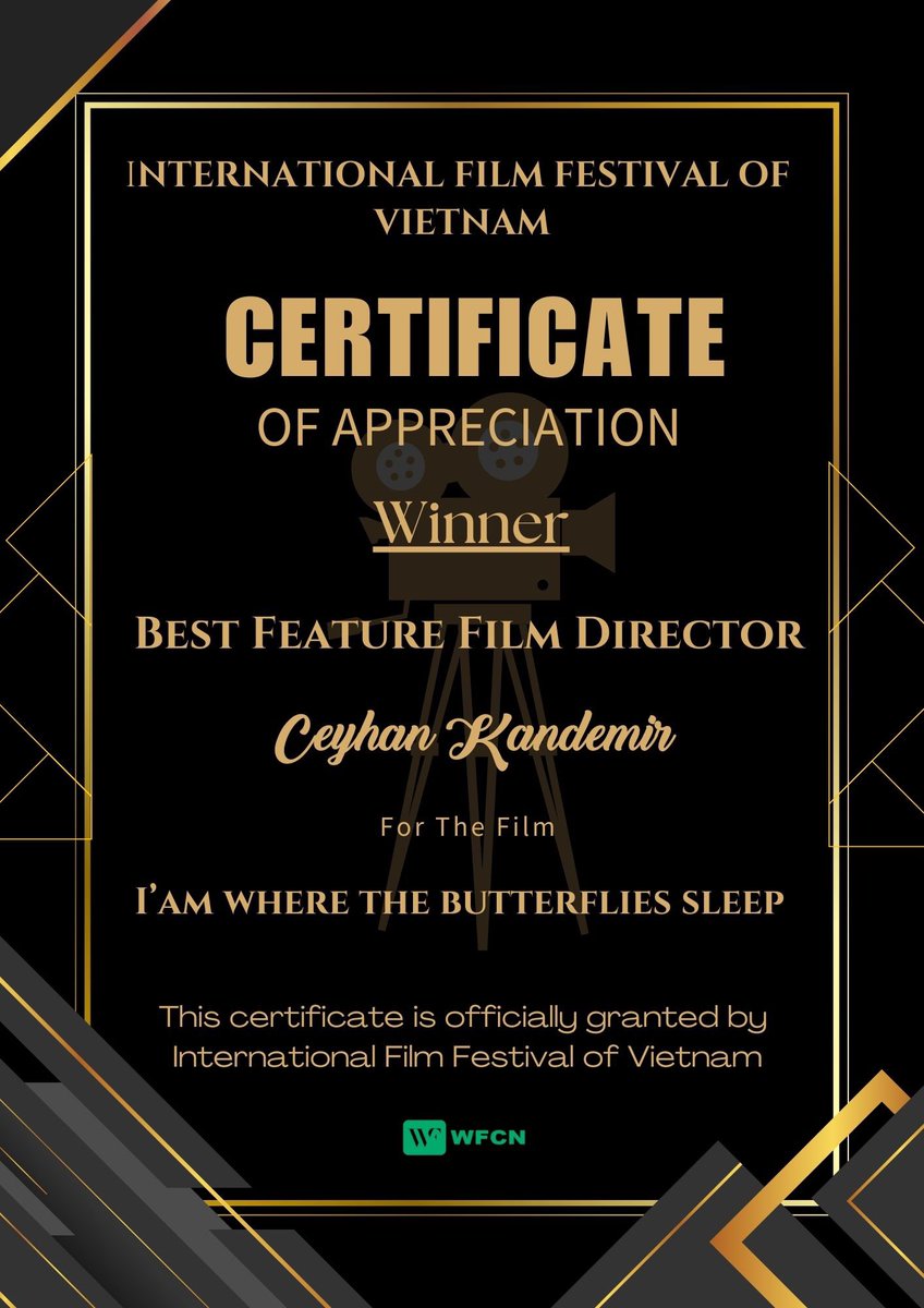 ceyhankandemir's tweet photo. @kelebeklerin_uyudugu_yerdeyim @wfcn_co #iamwherethebutterfliessleep #bestfeature #bestdirector #bestproducer #bestsounddesign #awards https://t.co/Pz642saoC6