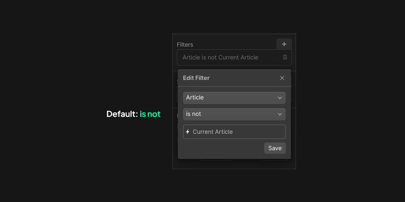 Dear <a href="/webflow/">Webflow</a> team – can we after years make the "is not" Current CMS item option as the default one? 

Thanks, 
everyone on the other side.